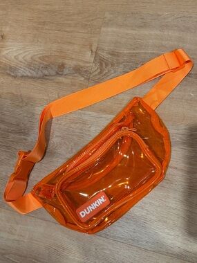 *NWOT* Limited Edition Dunkin' Donuts Orange Transparent Crossbody Fanny Pack